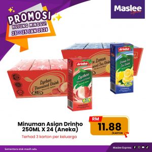 Maslee Express CNY Drinks Promotion: 100 Plus, Coke & Drinho Deals | 23-25 Jan 2026
