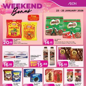 AEON Weekend Bonus Promotion: Groceries & CNY Snacks Deals | 23-25 January 2026