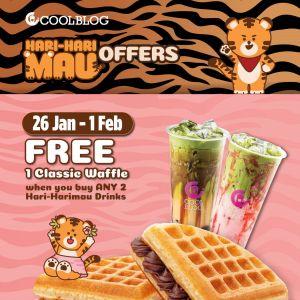 Coolblog Hari-Hari Mau Offers: Free Classic Waffle with Hari-Harimau Drinks | 26 Jan - 1 Feb 2026