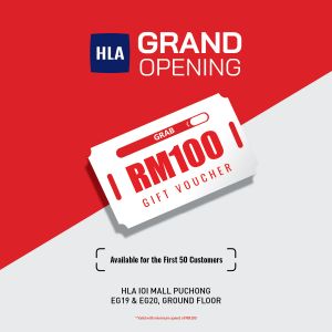 HLA IOI Mall Puchong Grand Opening: RM100 Gift Voucher Giveaway | 31 January 2026