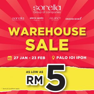 Sorella Warehouse Sale at PALO 101: Lingerie As Low As RM5 | 27 Jan - 23 Feb 2026