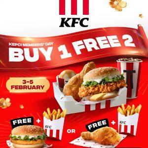 KFC Kepci Members' Day: Buy 1 Free 2 | 3-5 February 2026