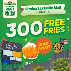 Potato Corner Elmina Lakeside Mall Opening: 300 Free Fries Giveaway | 7 February 2026