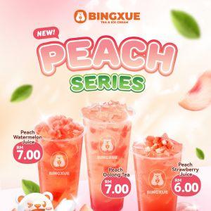 Bingxue New Peach Series: Drinks from RM6.00 | From 13 February 2026