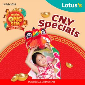 Lotus’s CNY Promotion: Drinks & Canned Fruits Promo | 3-11 Feb 2026
