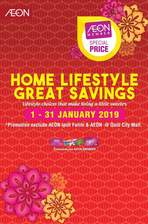 AEON January Home Lifestyle Great Savings (1 January 2019 - 31 January 2019)